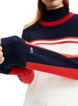 Pull Tommy Jeans Coloblock Pour Femme