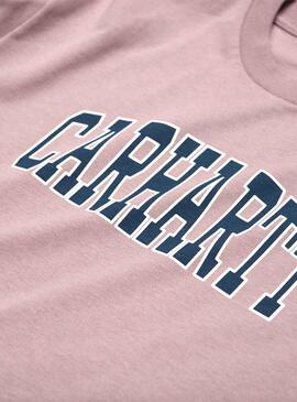 T-Shirt Carhartt Theory Pink Homme