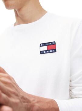 T-Shirt Tommy Jeans Long Basic Blanc Homme
