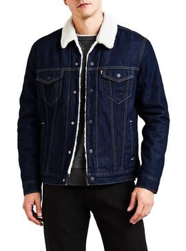 Veste Levis Sherpa Trucker Dark Homme
