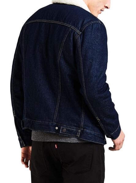 Veste jean levis sherpa trucker homme deals