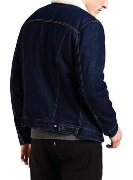 Veste Levis Sherpa Trucker Dark Homme