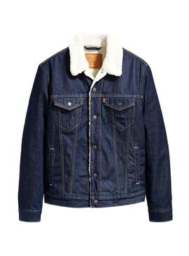 Veste Levis Sherpa Trucker Dark Homme