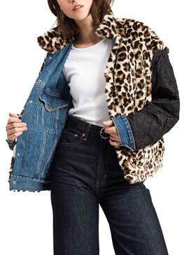 Veste Levis  Fur Trucker Femme