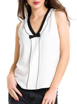 Blouse Naf Naf Lazo Blanc Femme