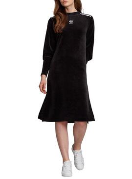 Adidas Black Velvet Dress Pour Femme