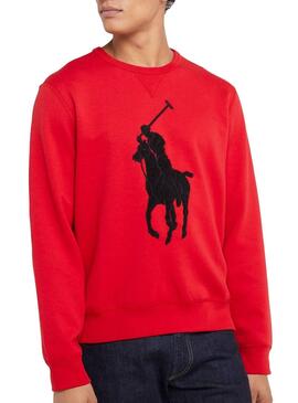 Sweat Polo Ralph Lauren Big Logo Rouge Homme