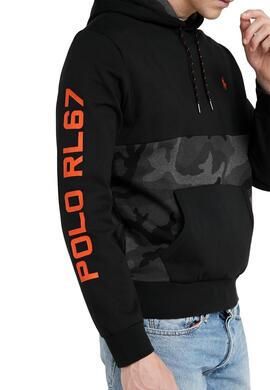 Sweat Polo Ralph Lauren Camo Hood Noir