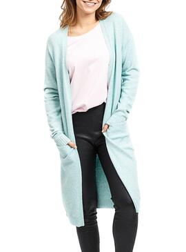 Veste Vila Viril Long Blue Femme