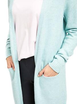 Veste Vila Viril Long Blue Femme