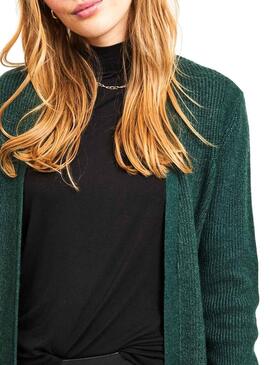 Gilet côtelé Vila Viril Vert Femme