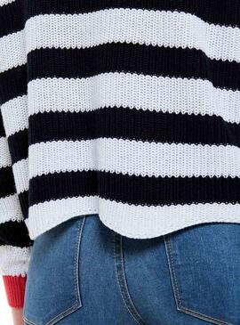 Pull Only Hilde Stripe Marin Femme