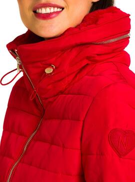 Veste Naf Naf Rouge rembourré pour Femme