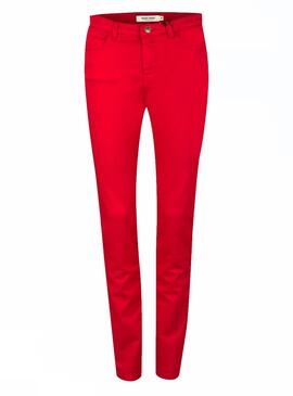 Pantalon Naf Naf Skinny Rouge Pour Femme