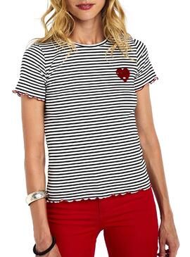 T-Shirt Naf Naf Canale Rayures pour Femme