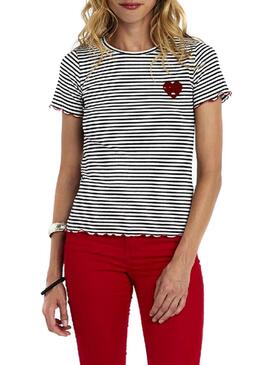 T-Shirt Naf Naf Canale Rayures pour Femme