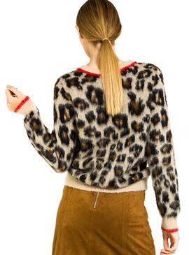 Pull Naf Naf Leopard Pour Femme