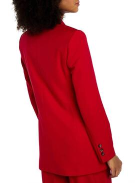 Blazer Naf Naf Oversize Rouge pour Femme