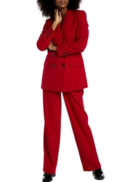 Blazer Naf Naf Oversize Rouge pour Femme