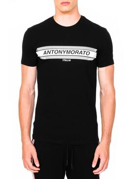 T-Shirt Antony Morato Logo Noir Pour Homme