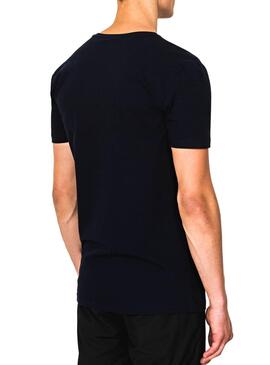 T-Shirt Antony Morato Patch Bleu pour Homme