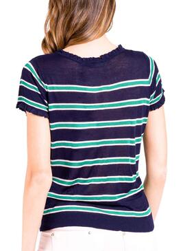 Pull Naf Naf Stripes Vert Femme