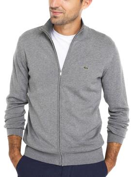 Sweat Lacoste Tricot Gris Homme
