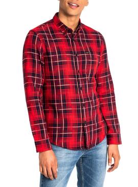 Chemise Lee Button Down Rouge Homme