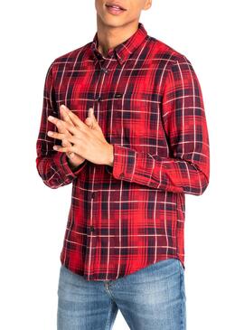 Chemise Lee Button Down Rouge Homme