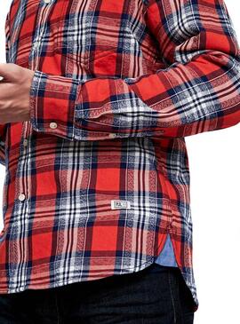 Chemise Pepe Jeans Mason Rouge Homme