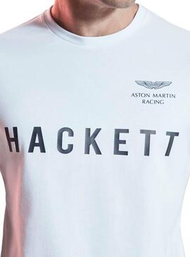 T-Shirt Hackett Aston Martin Blanc Homme