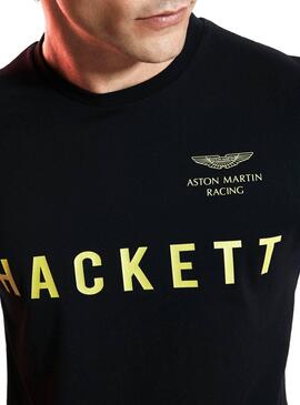 T-Shirt Hackett Aston Martin Noir Homme