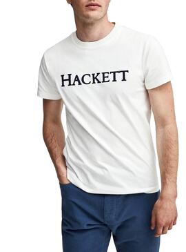 T-Shirt Hackett Army Blanc Homme