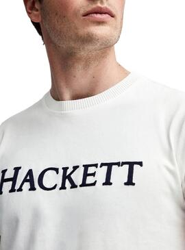 T-Shirt Hackett Army Blanc Homme