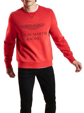 Sweat Hackett Aston Martin Rouge Homme