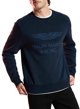 Sweat Hackett Aston Martin Bleu Homme