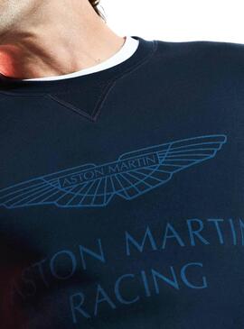 Sweat Hackett Aston Martin Bleu Homme