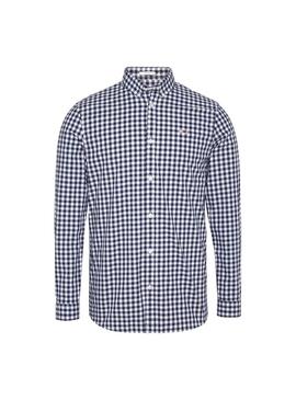 Chemise Tommy Jeans Vichy Bleu Pour Homme
