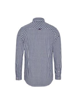 Chemise Tommy Jeans Vichy Bleu Pour Homme