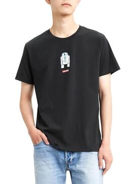 T-Shirt Levis Noir Star Wars R2D2 Pour Homme