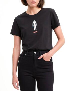 T-Shirt Levis Star Wars Stormtroop Noir Femme