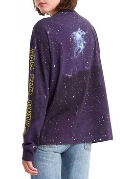 T-Shirt Levis Star Wars Galaxy Violet Pour Femme