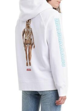 Sweat Levis Chewbacca Blanc de Star Wars Femme