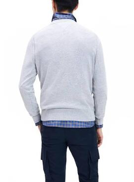 Pull Tommy Hilfiger Cashmere Gris pour Homme