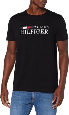 T-Shirt Tommy Hilfiger RWB Noir Pour Homme