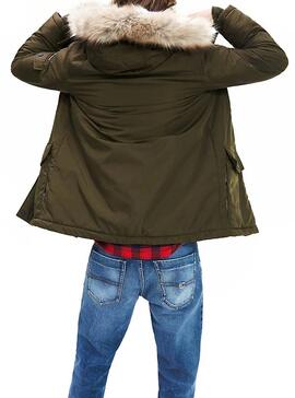 Tommy Jeans Tech Parka Vert Homme