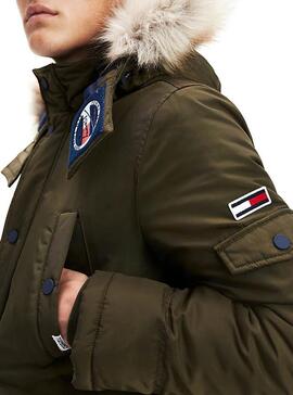 Tommy Jeans Tech Parka Vert Homme
