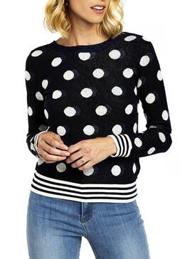 Pull Naf Naf à pois et Rayures pour Femme