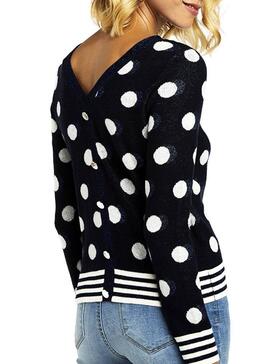 Pull Naf Naf à pois et Rayures pour Femme