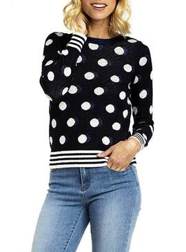 Pull Naf Naf à pois et Rayures pour Femme